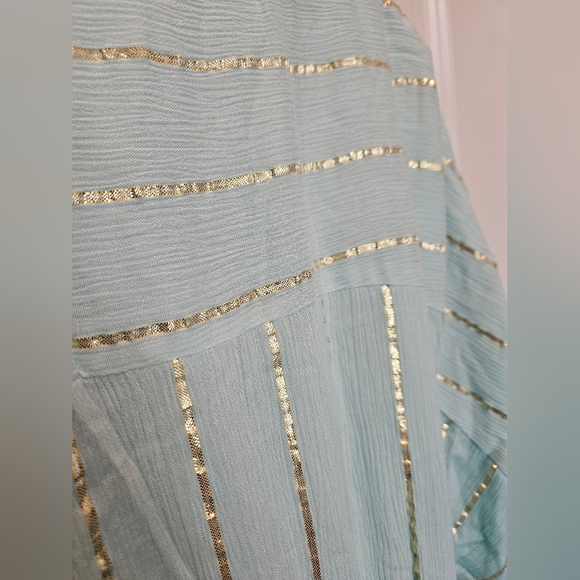 NWT  EN CREME Sabrina Lurex Maxi Dress - Picture 6 of 9